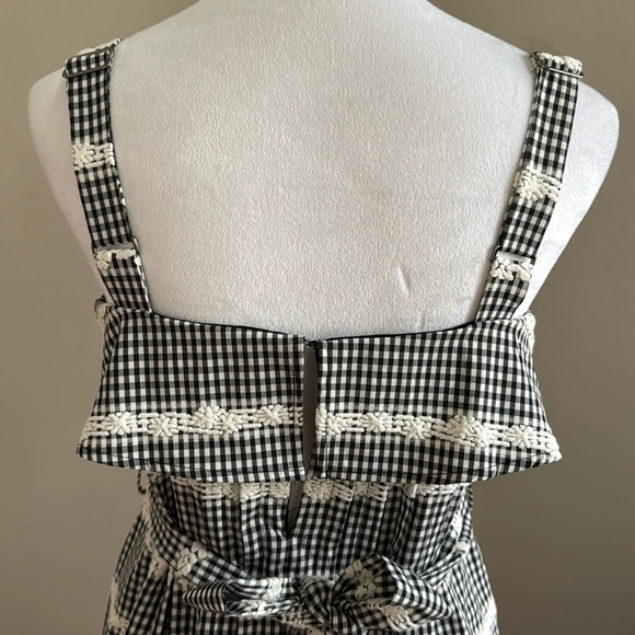 Adelyn Rae‎ Belle Ruffle Lace Gingham Midi Dress Size S - Picture 9 of 15